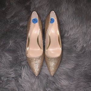 Nine West Gold Sparkle Pumps